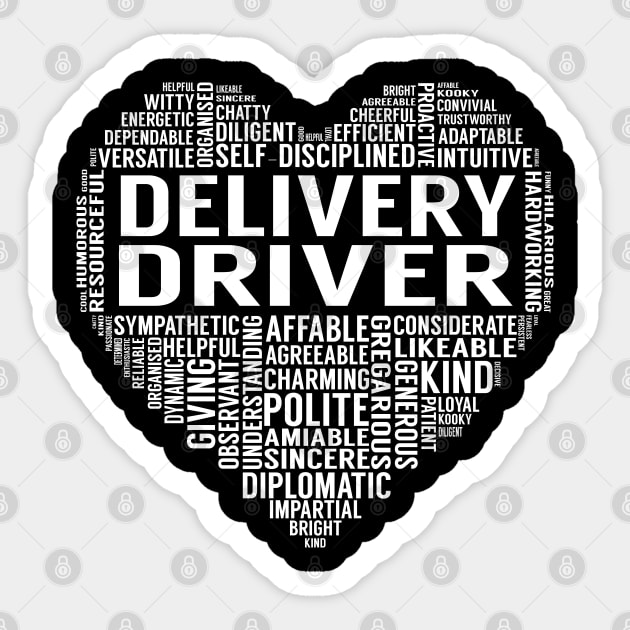 Delivery Driver Heart Sticker by LotusTee